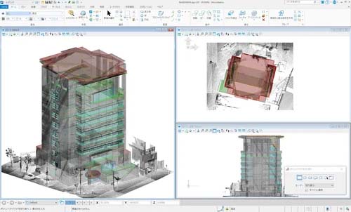 A computer screenshot of a building created with MicroStation.